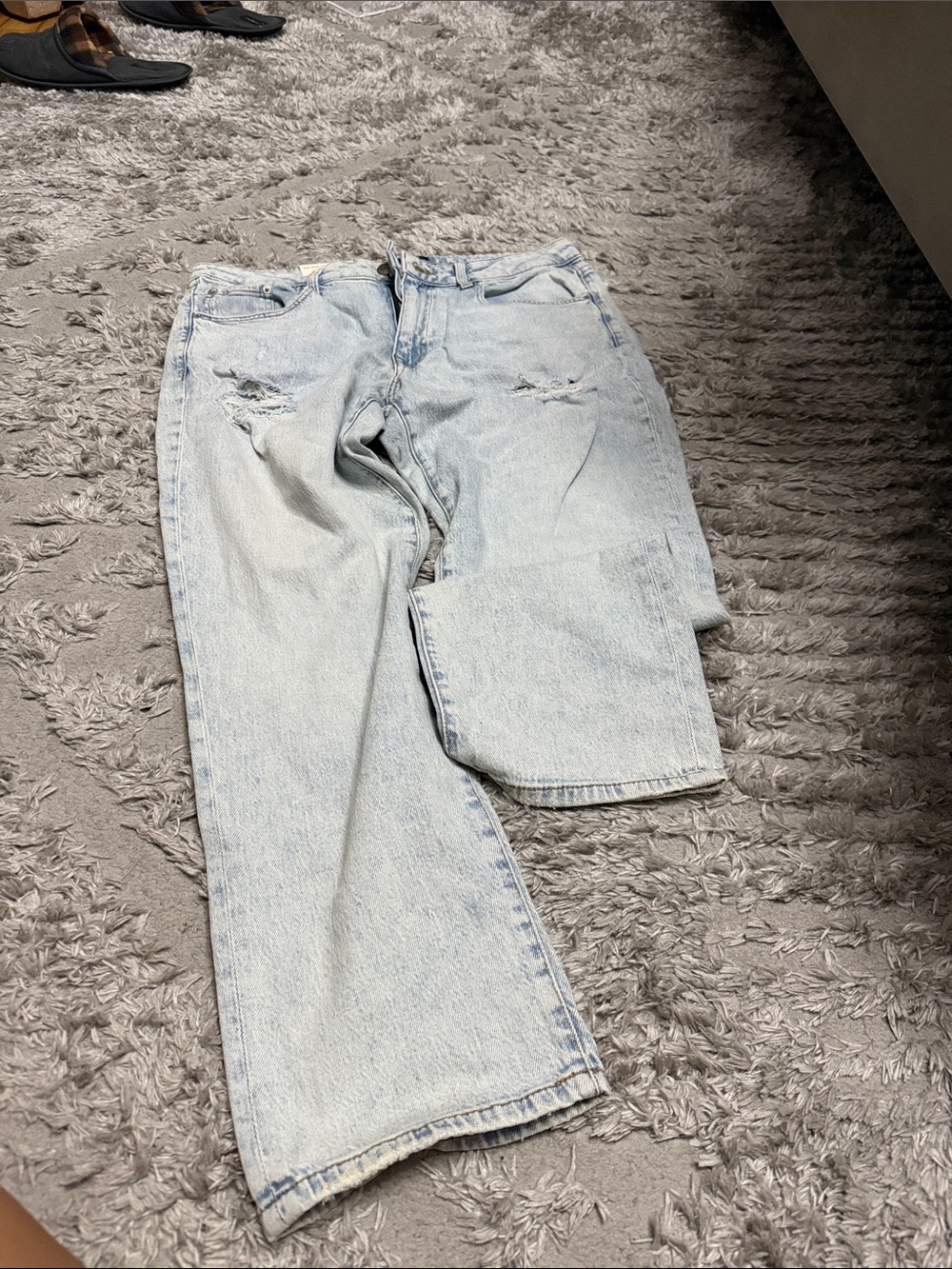 Aeropostale Light Blue Mid-Rise Ankle Straight Jeans